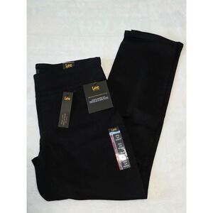 Lee Womens size 14 NWT black slim fit mid rise sculpting pull on pants